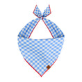 Load image into Gallery viewer, Sky Blue Plaid Dog Bandana