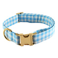 Load image into Gallery viewer, Baby Blue Plaid Dog Collar