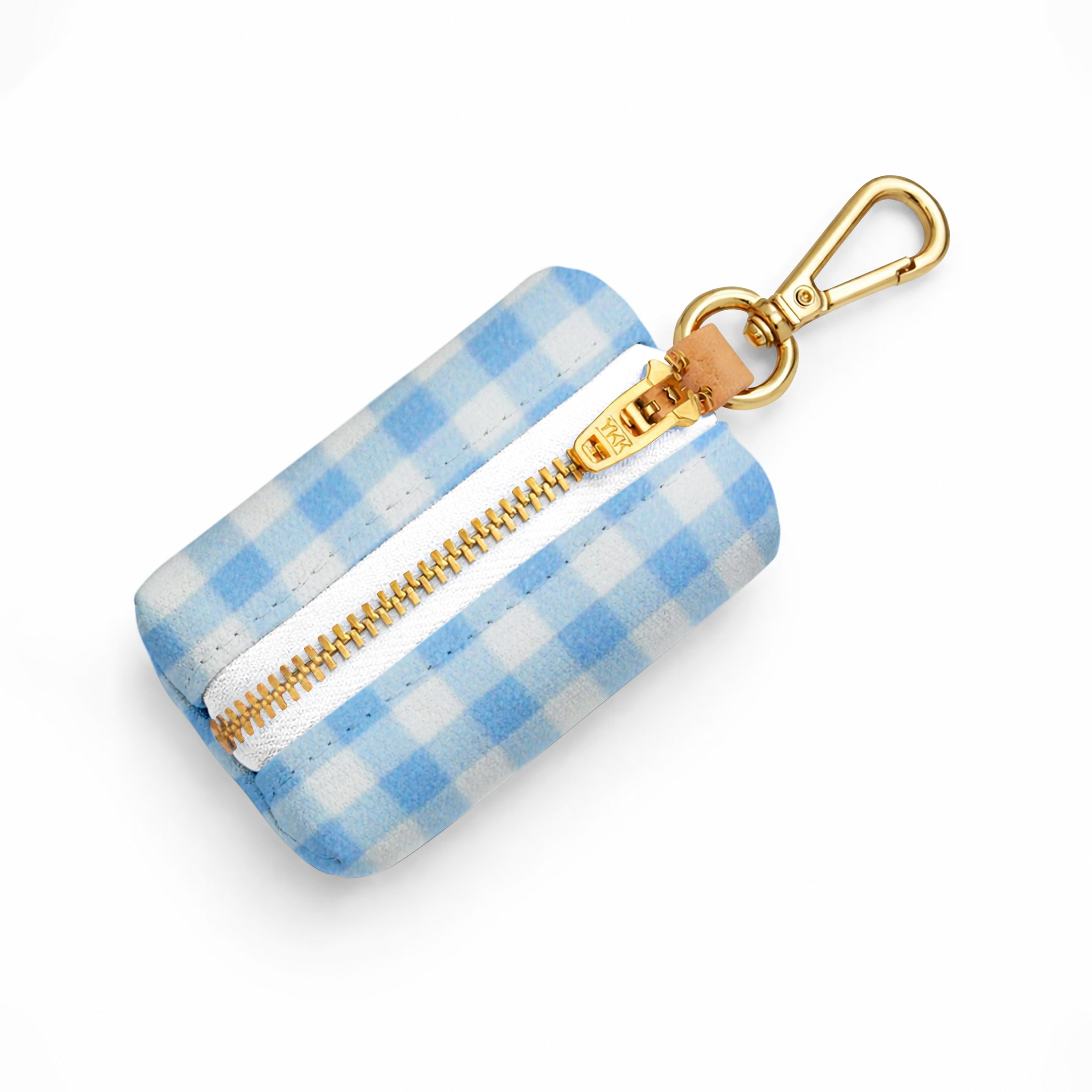 Blue Plaid waste Bag Holder