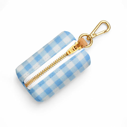 Blue Plaid waste Bag Holder