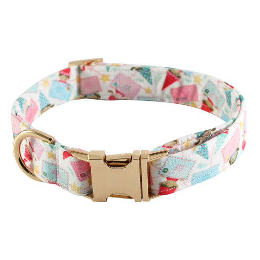 white Letters For Santa Dog Collar