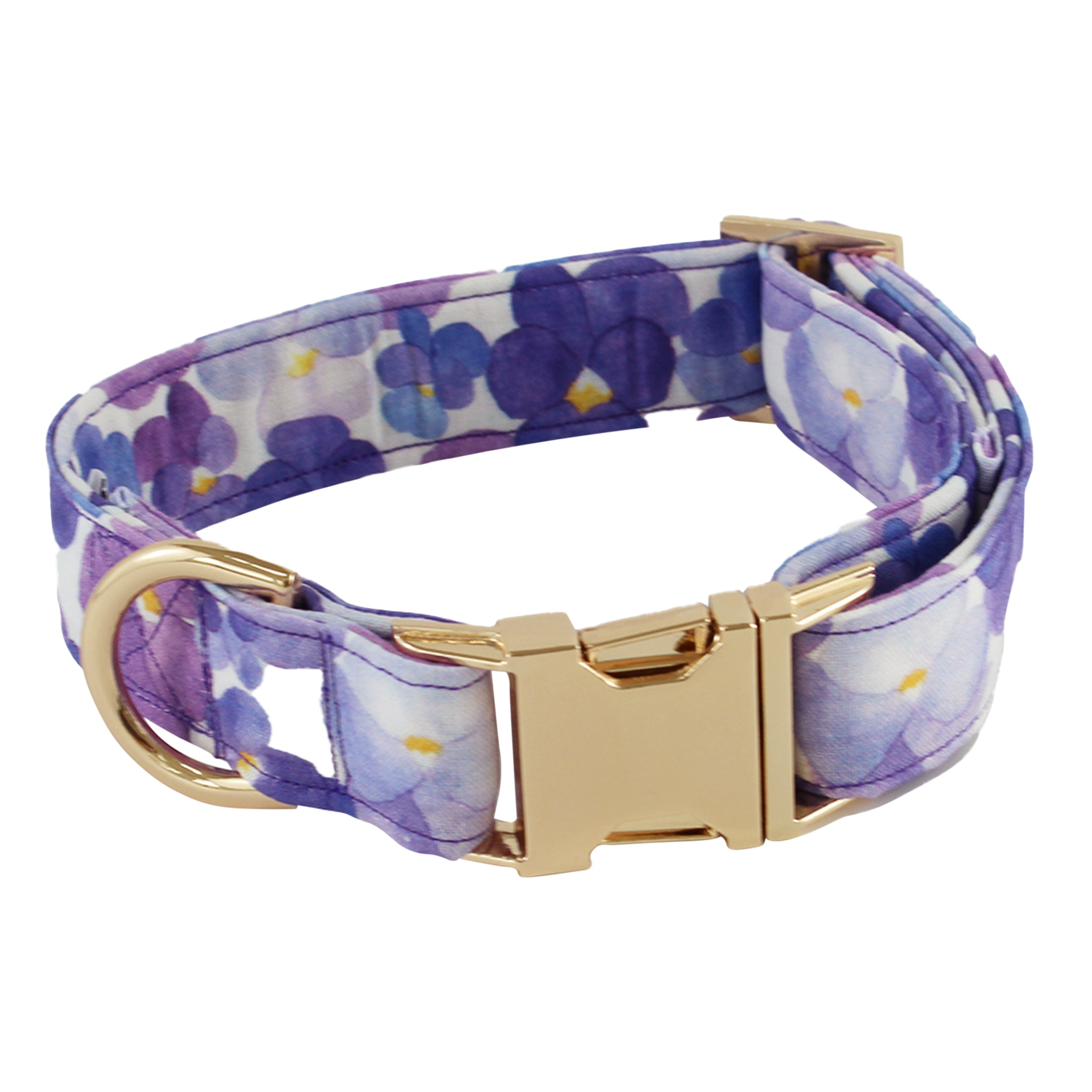 Pansy Flower Dog Collar