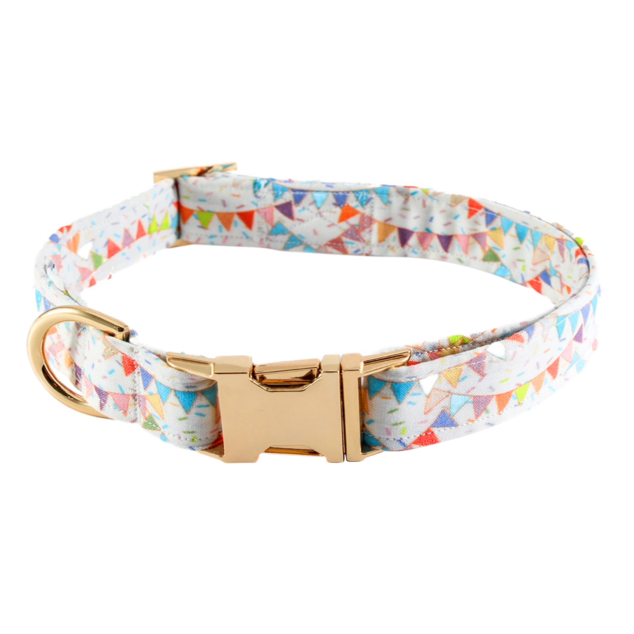 Birthday Flags Dog Collar