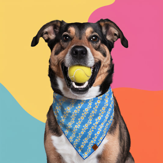 Diagonal Daisy Dog Bandana