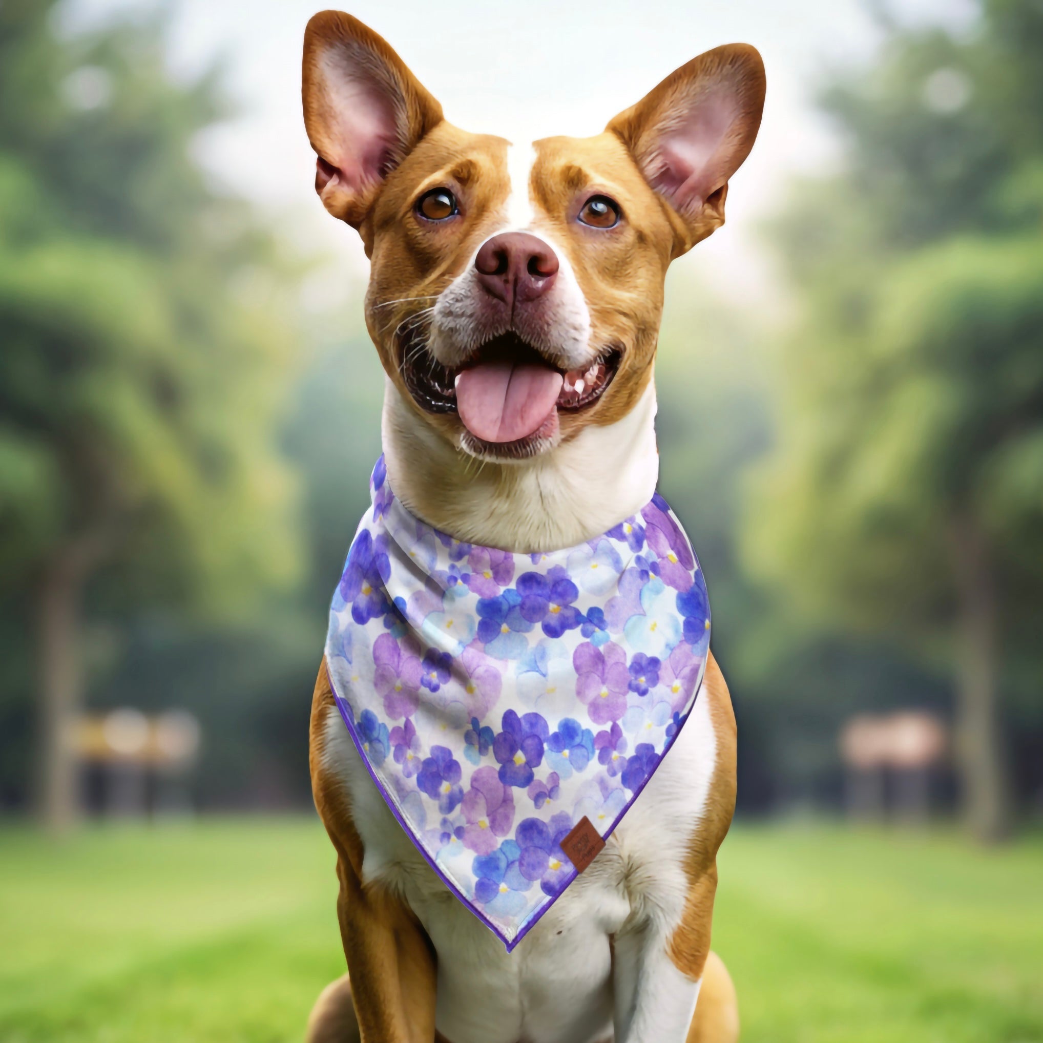 Pansy flower Dog Bandana