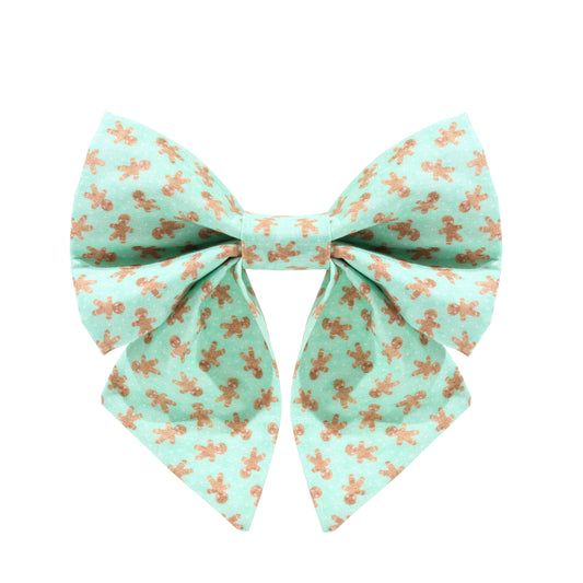 Gingerbread Dog Lady Bow