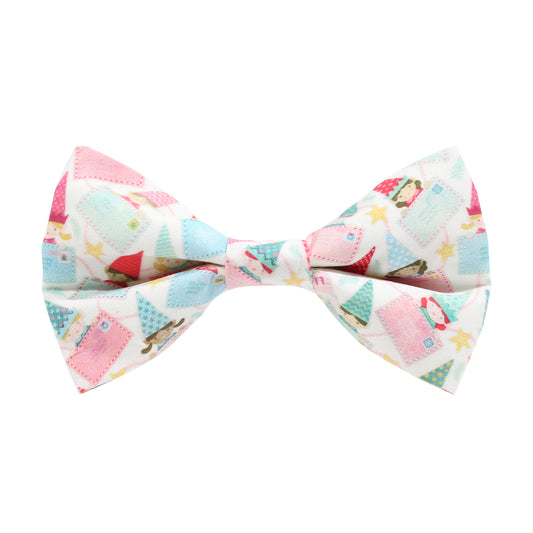 WHITE Letters for Santa Dog Bow Tie