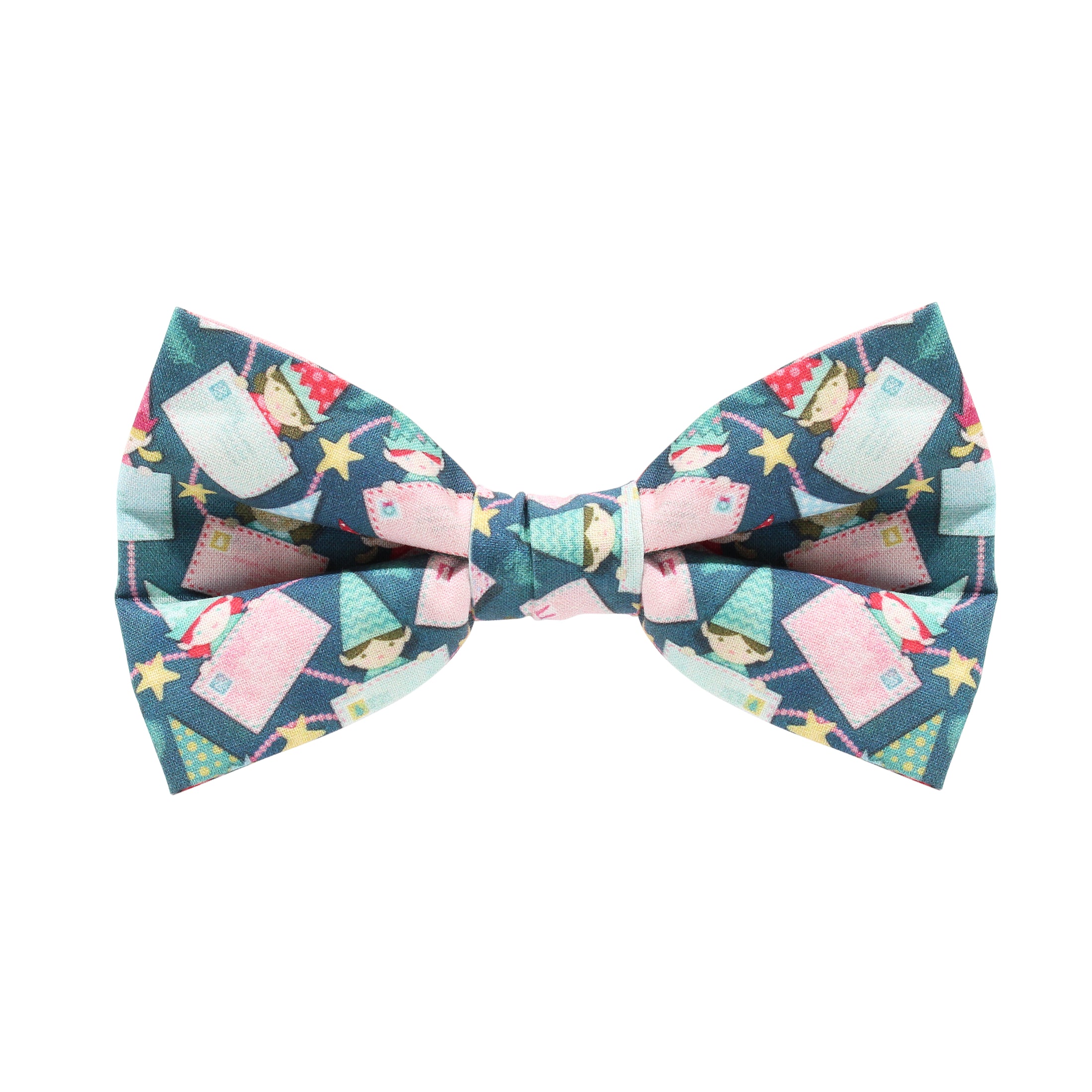 Green Letters for Santa dog bow tie