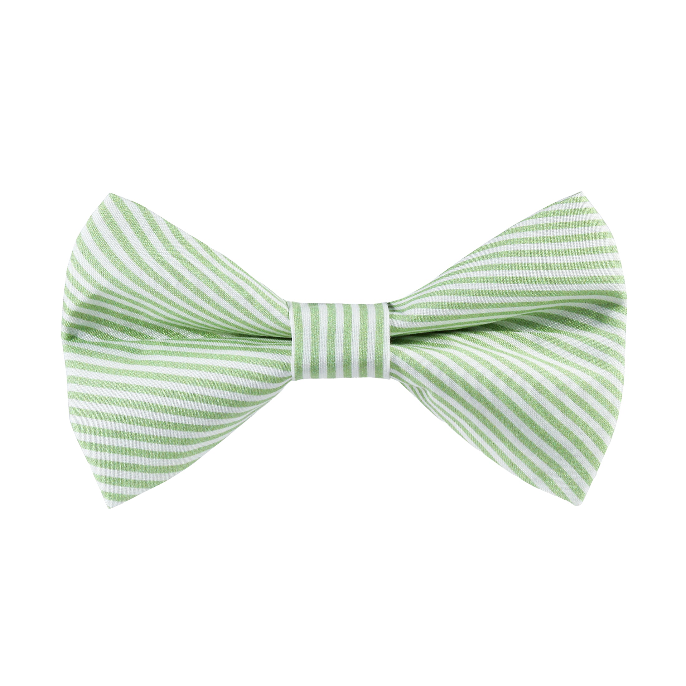 Green Stripe Dog Bow Tie