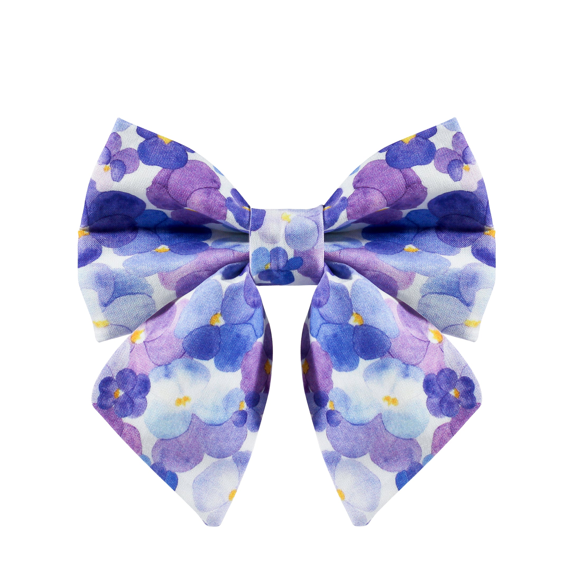 Pansy Flower Dog Lady Bow