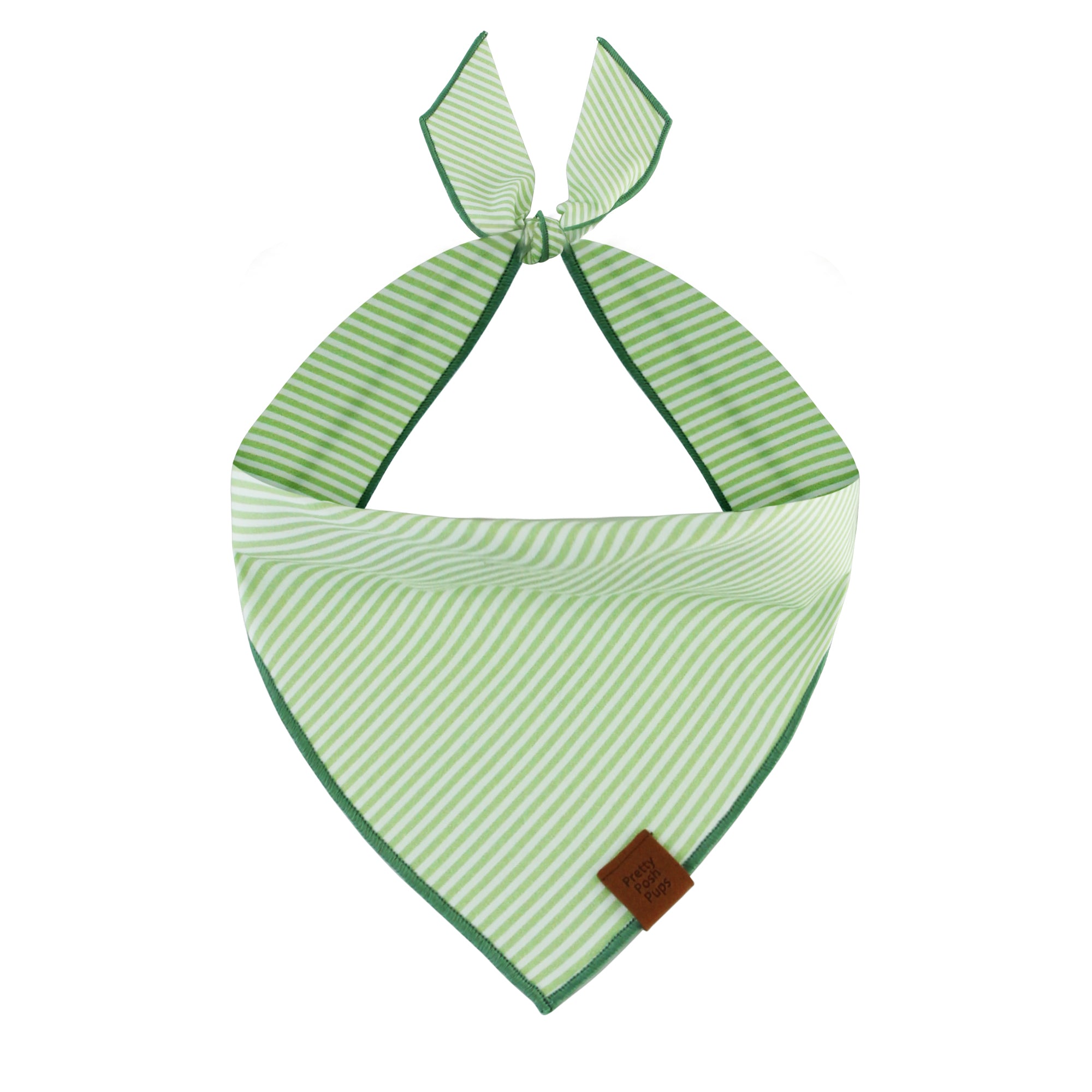 Green Candy Stripe Dog Bandana