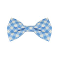 Load image into Gallery viewer, Sky Blue Plaid Dog Bow Tie
