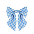 Load image into Gallery viewer, Sky Blue Plaid Lady Dog Bow
