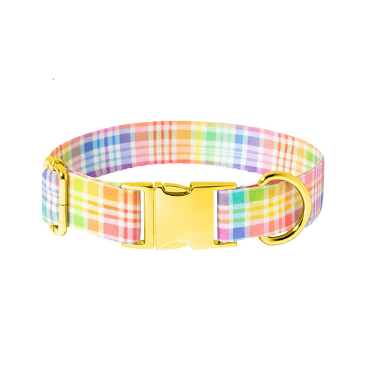 Happy Plaid Dog Collar