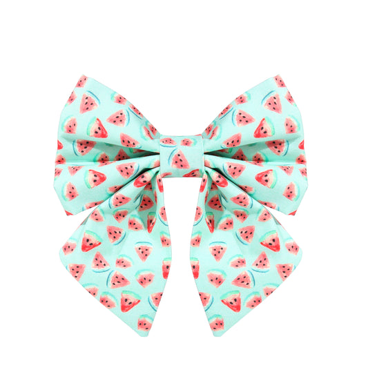Watermelon dog lady Bow