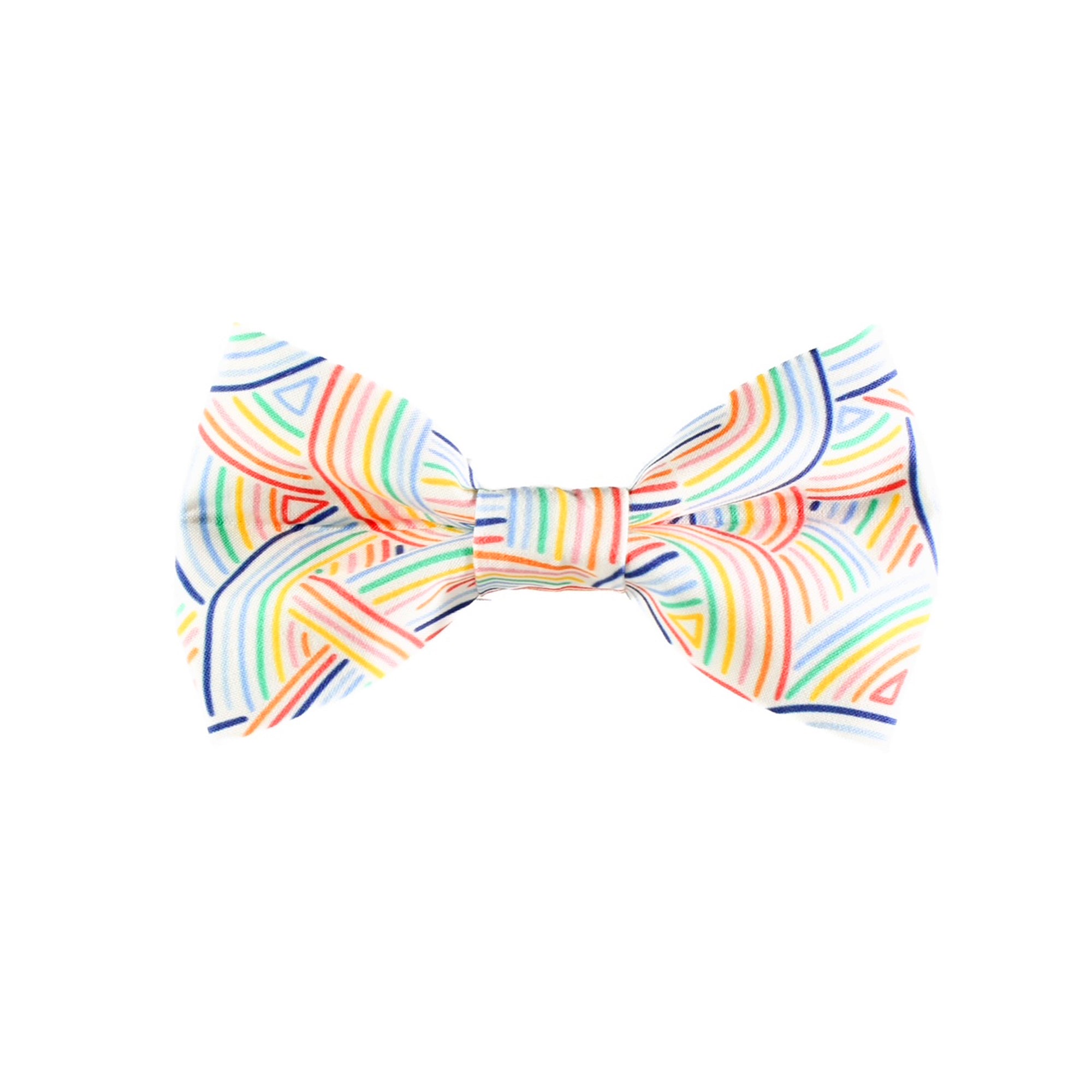 Rainbow Dog Bow Tie