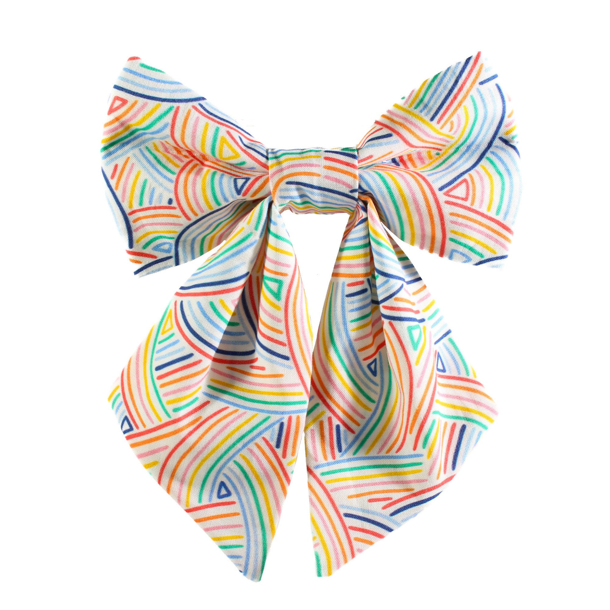 Rainbow Dog Lady Bow